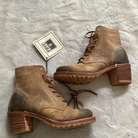 NWT Frye lace up short boot leather size 6 - Picture 2 of 9